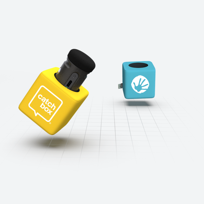 Catchbox Cube microphone treated with ViralOff antimicrobial technology