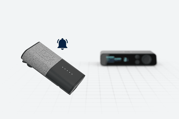 Microphone system with range alarm feature