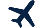 An icon representing free shipping, depicted as an airplane symbol, suggesting quick and complimentary delivery