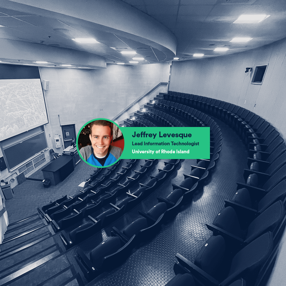 Profile photo of Jeffrey Levesque placed onto lecture theater background