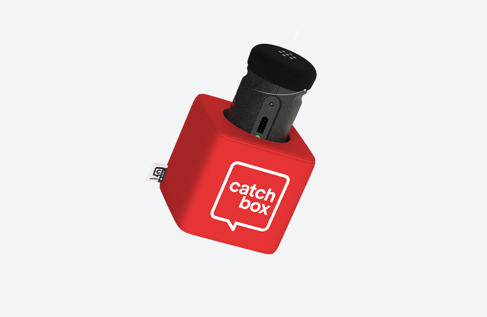Catchbox Cube and its microphone capsule